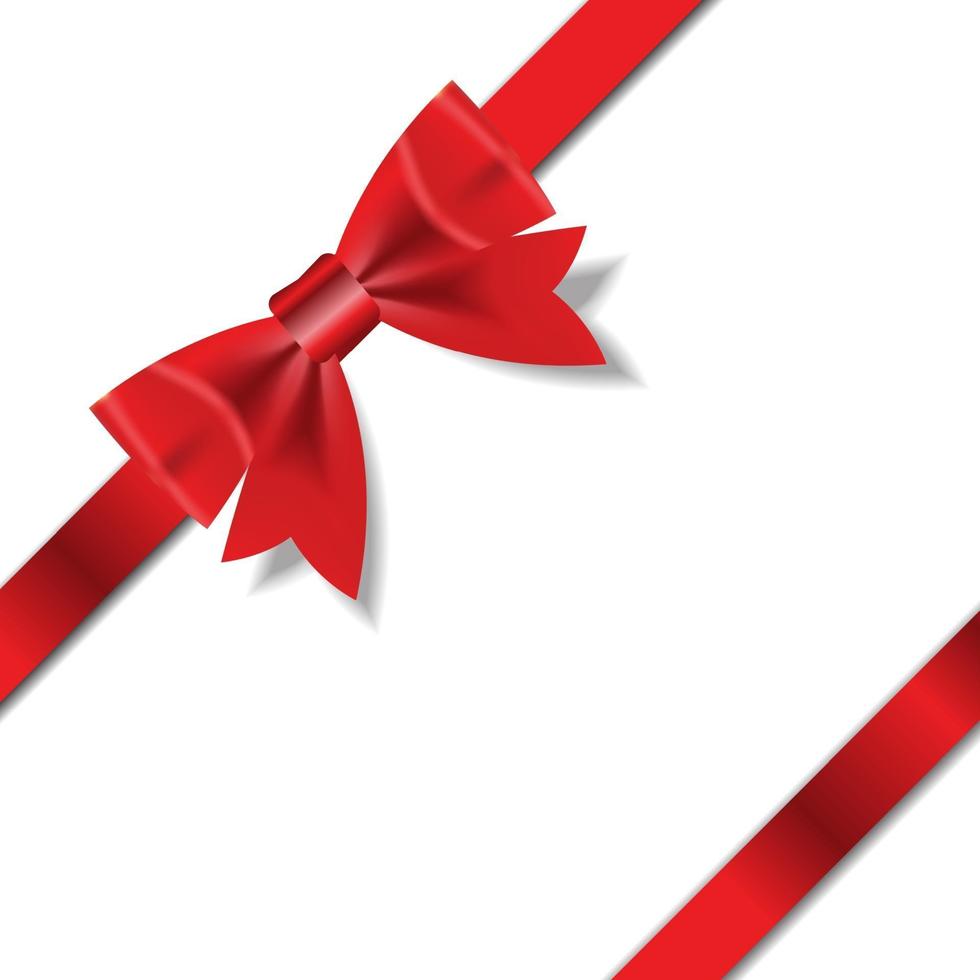 Red Gift Ribbon . Vector illustration