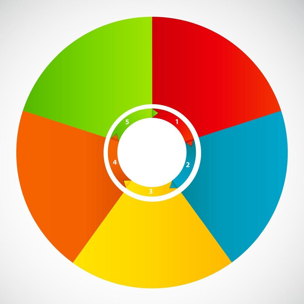Concept of colorful circular banners with arrows vector