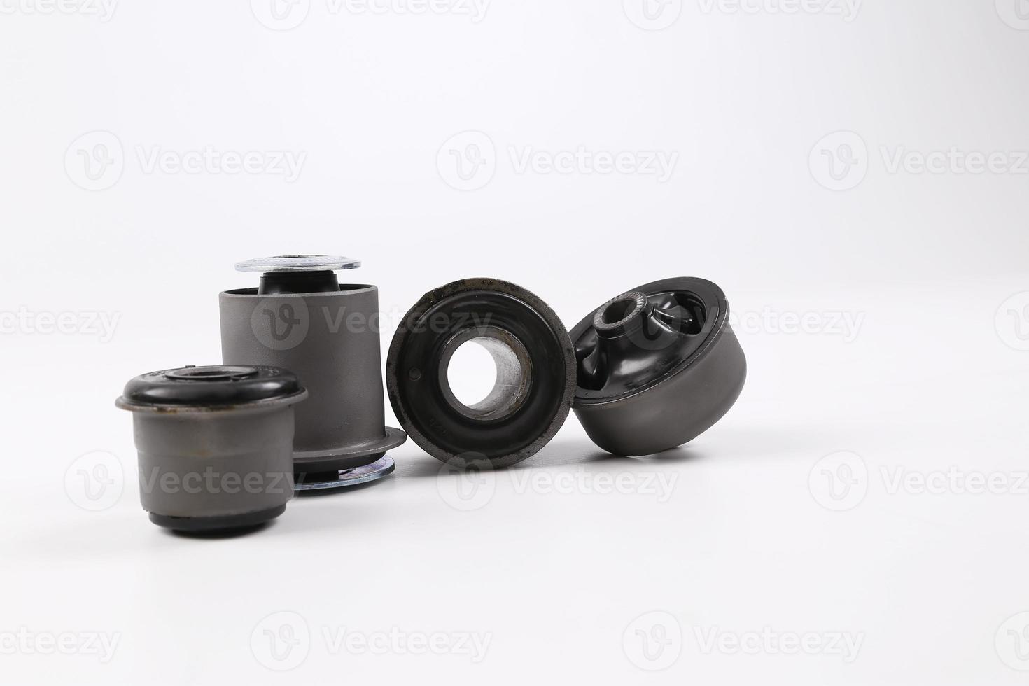 Suspension bush and sleeve of the car on a white background photo