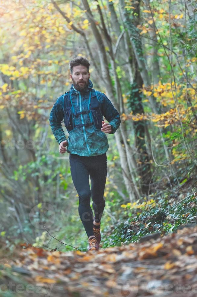 Young athlete with beard photo