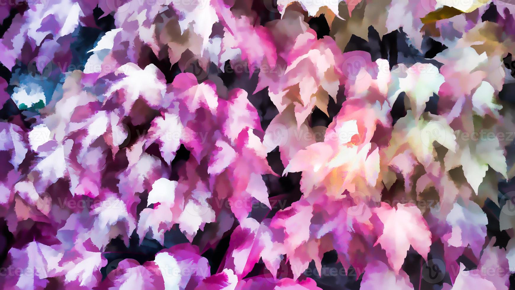 Pink colored leaves of autumn Autumn background, Colors of Fall photo
