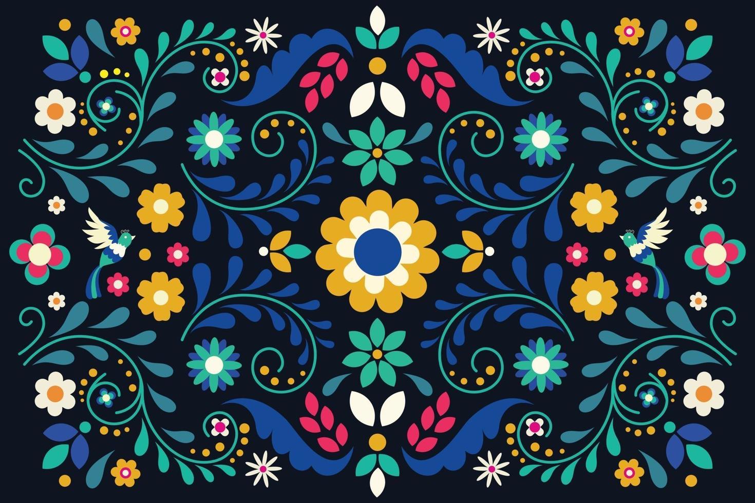 Flat design colorful mexican  background vector