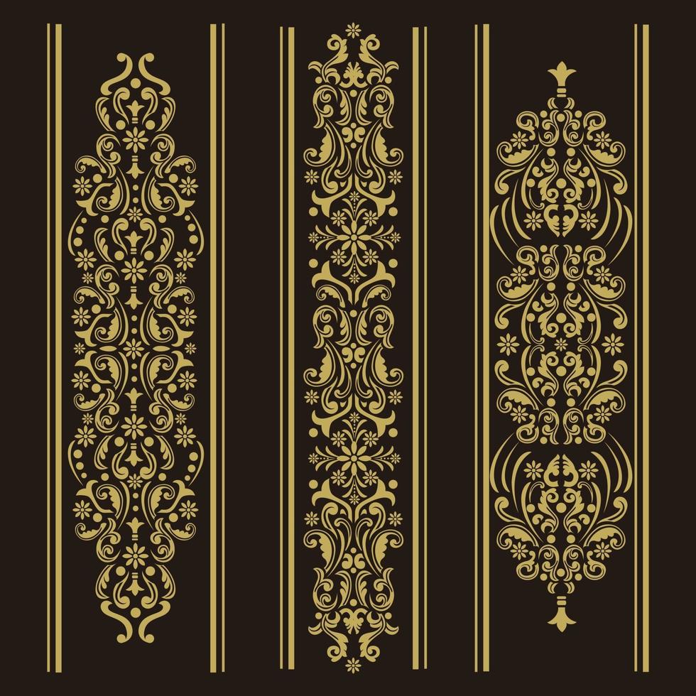 Black and white ornament decoration vector