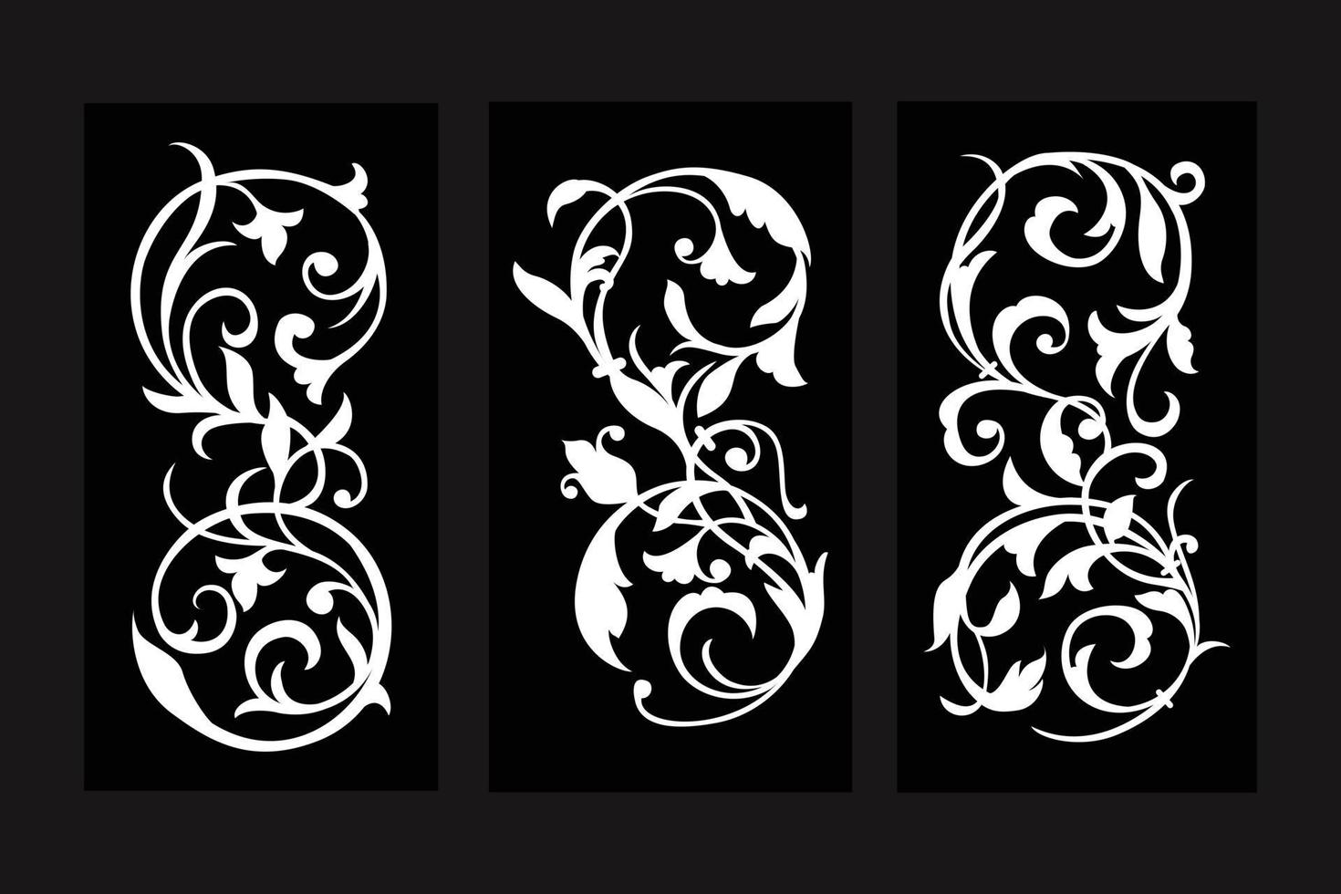 ornamento floral con concepto de plantilla vector