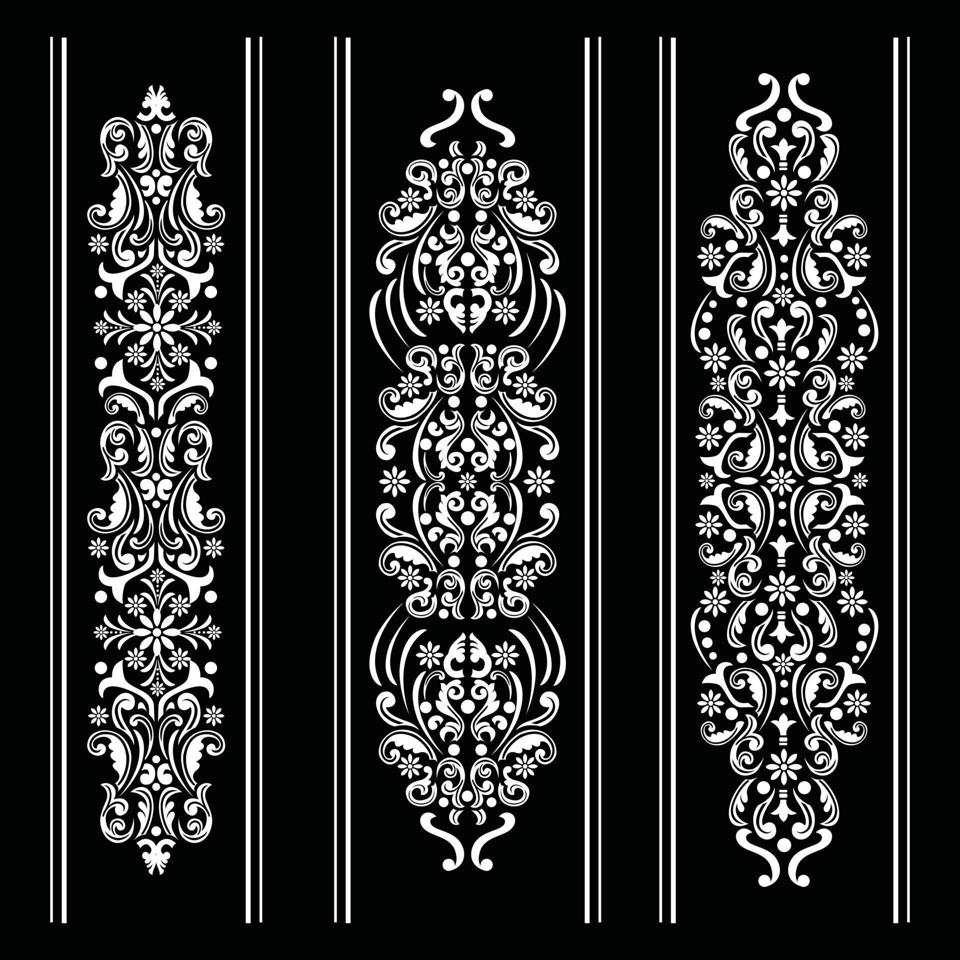 Black and white ornament decoration 3254181 Vector Art at Vecteezy