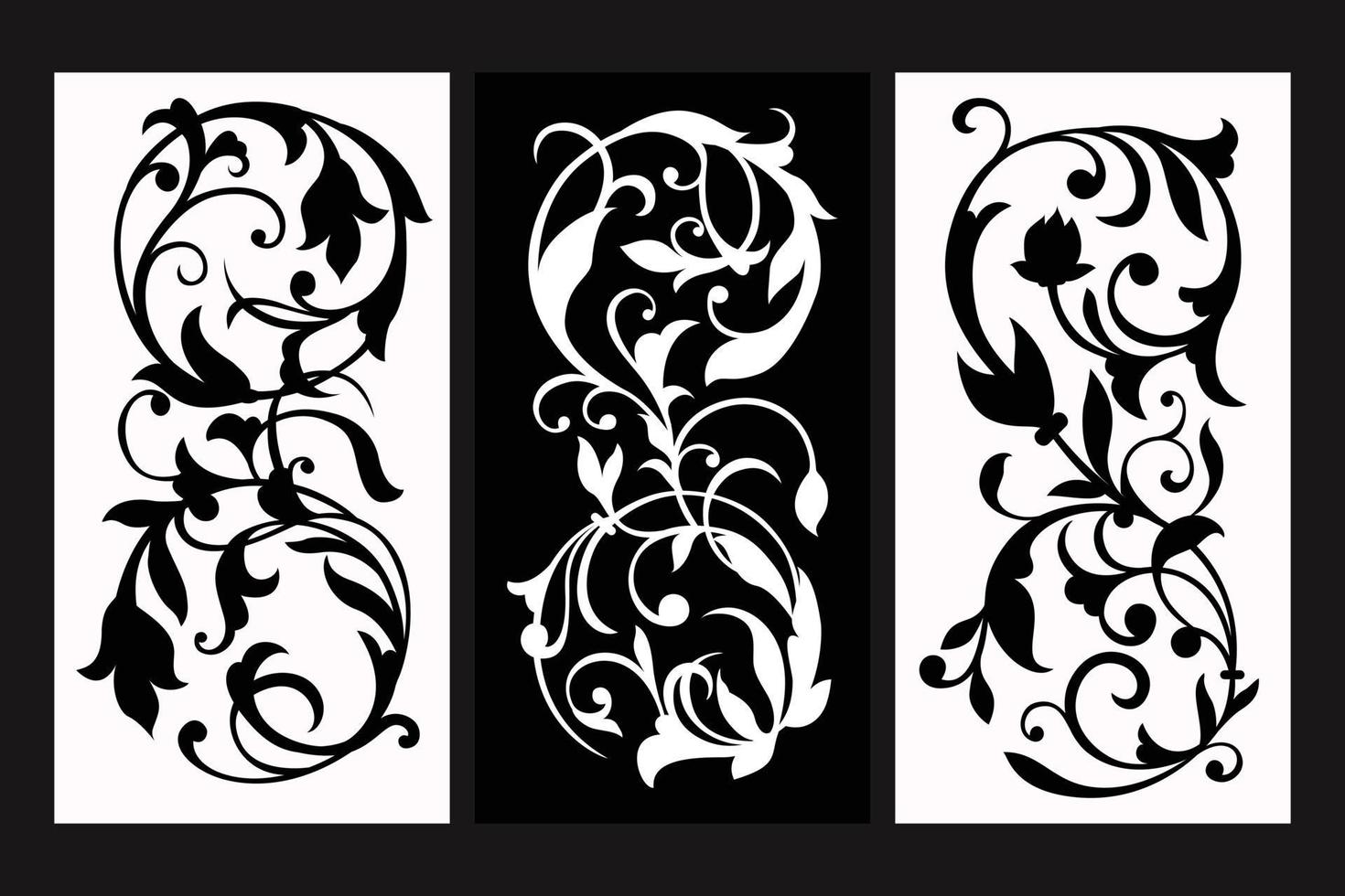 ornamento floral con concepto de plantilla vector