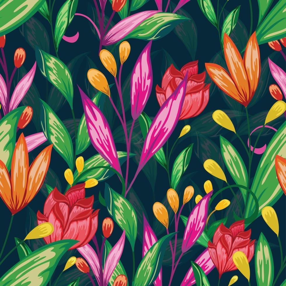 Beautiful vintage floral seamless pattern vector