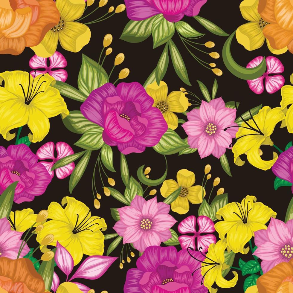 Beautiful vintage floral seamless pattern vector