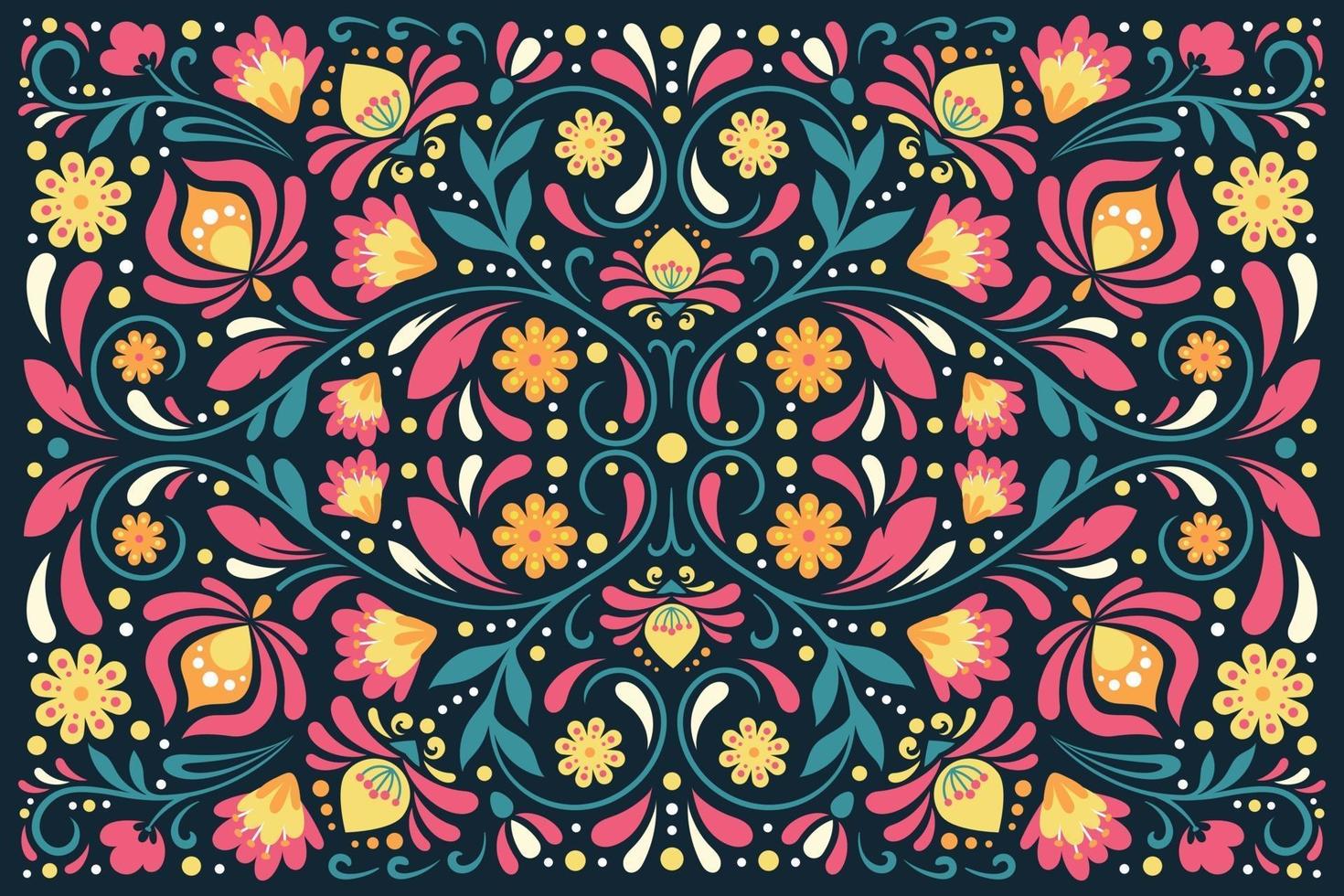 Flat design colorful mexican  background vector