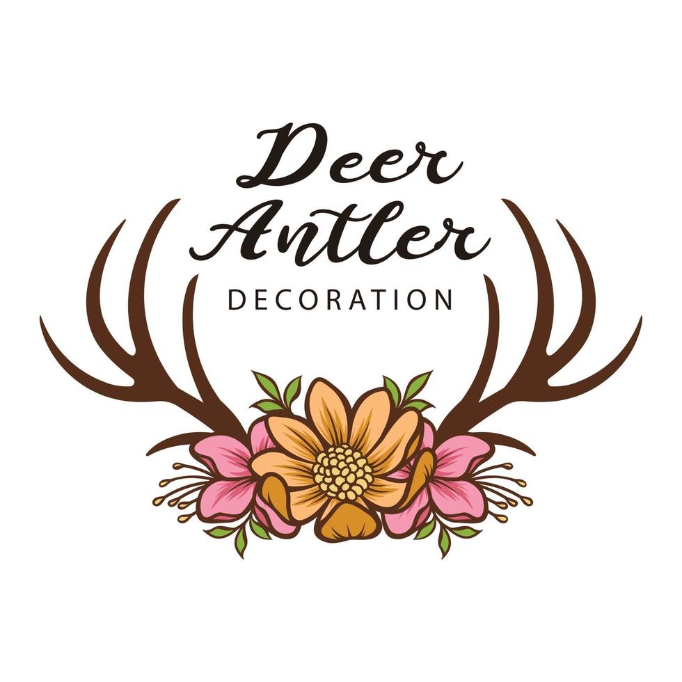 Beautiful vector of horn with flower