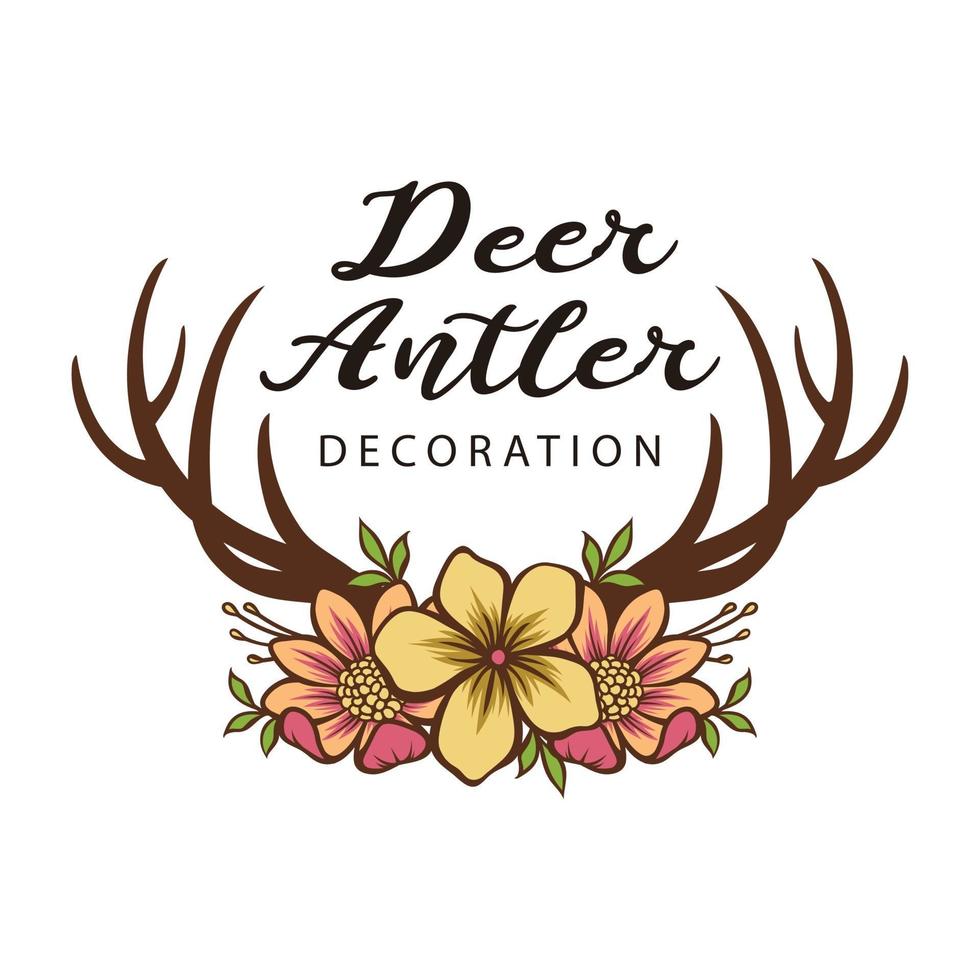 Beautiful vector of horn with flower