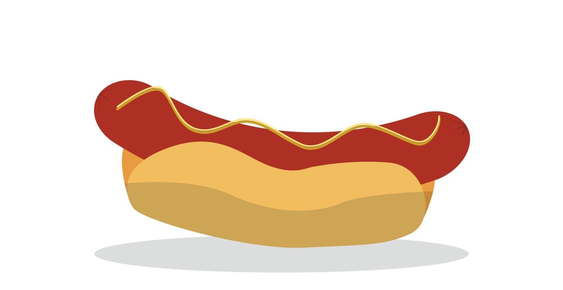 Realistic Sandwich with Sausage and Fresh Vegetables Vector 3254306