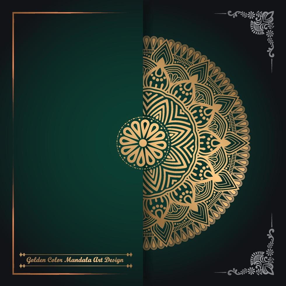 Creative And Unique Luxury Golden Color Mandala Art Design vector