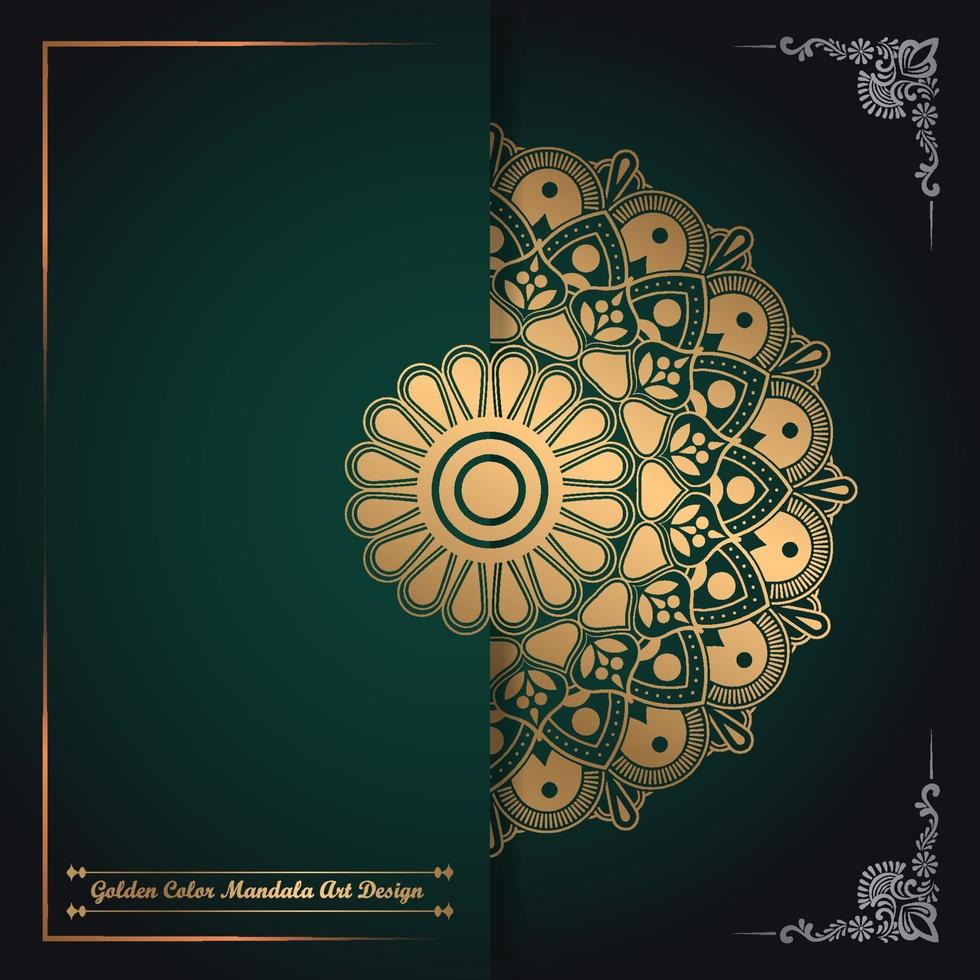 Creative And Unique Luxury Golden Color Mandala Art Design vector