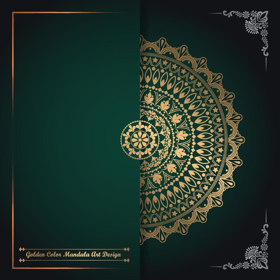 Creative And Unique Luxury Golden Color Mandala Art Design vector