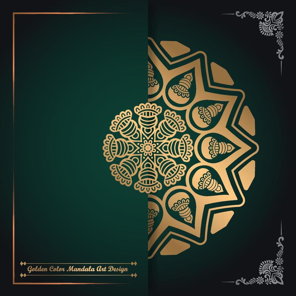 Creative And Unique Luxury Golden Color Mandala Art Design vector