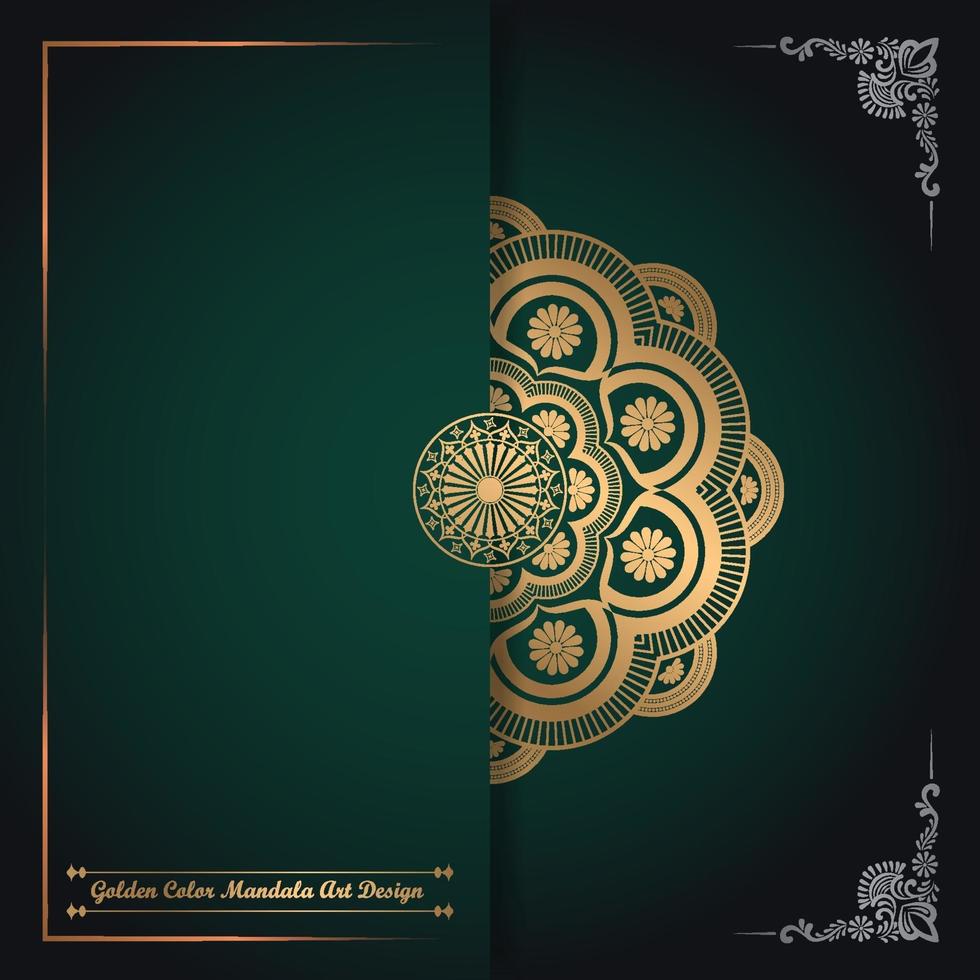 Creative And Unique Golden Color Mandala Art Design vector