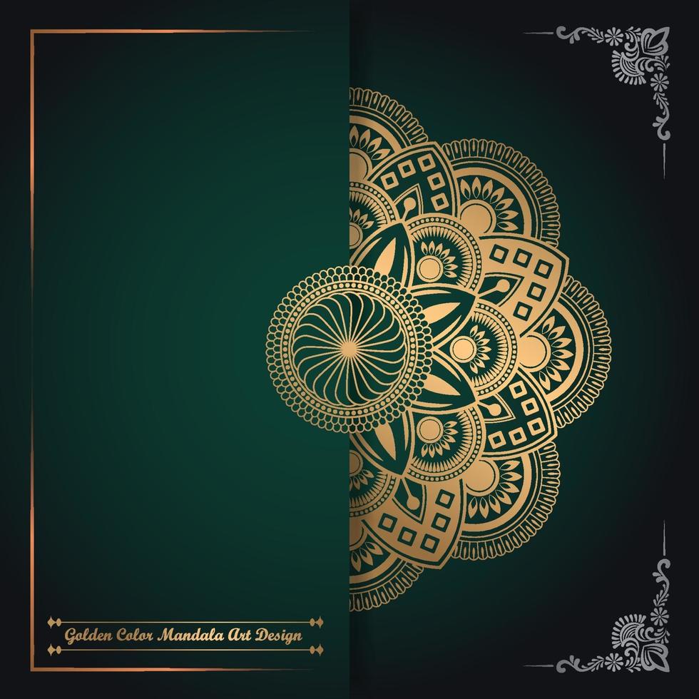 Creative And Unique Luxury Golden Color Mandala Art Design vector