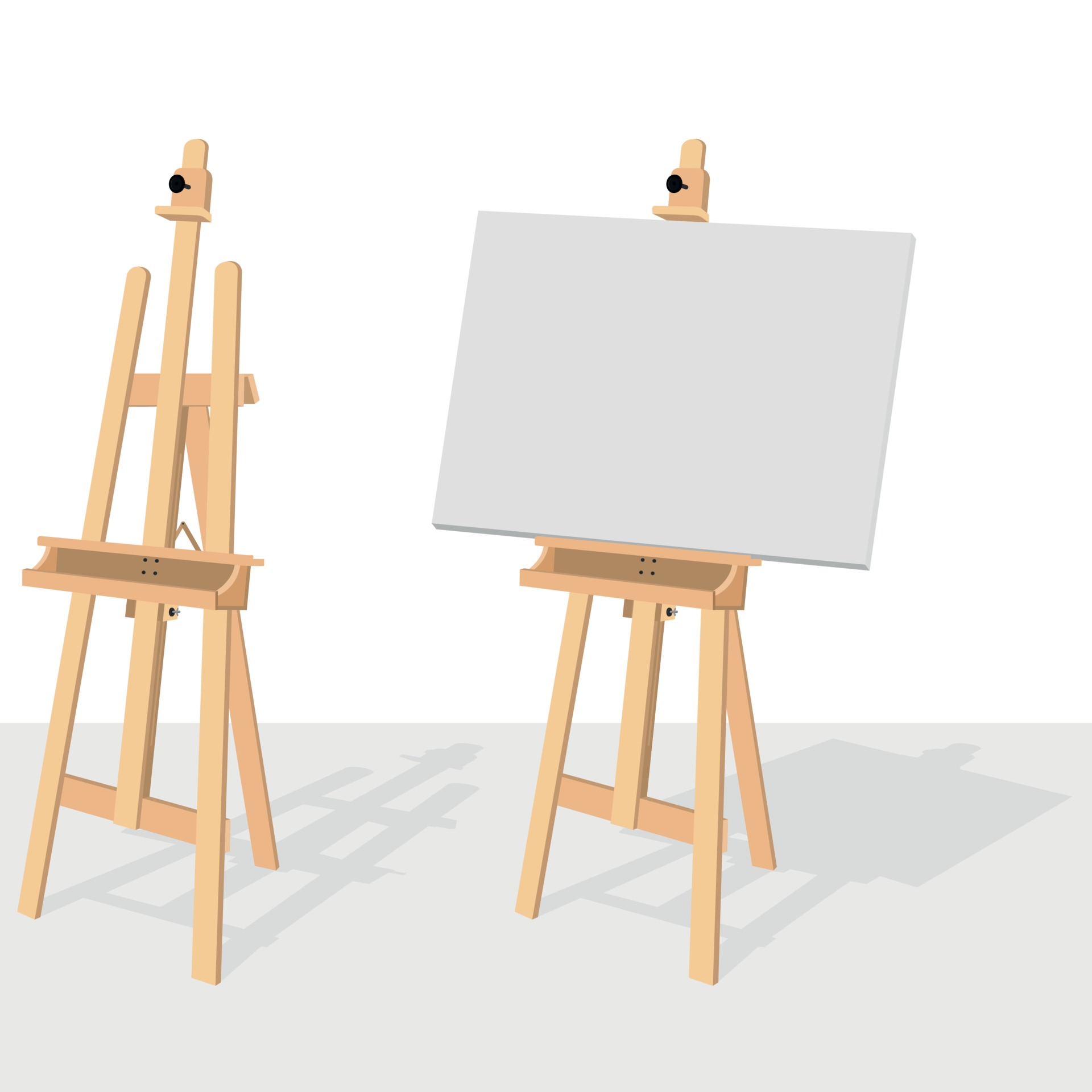 Wooden easel for painting and drawing 3254492 Vector Art at Vecteezy