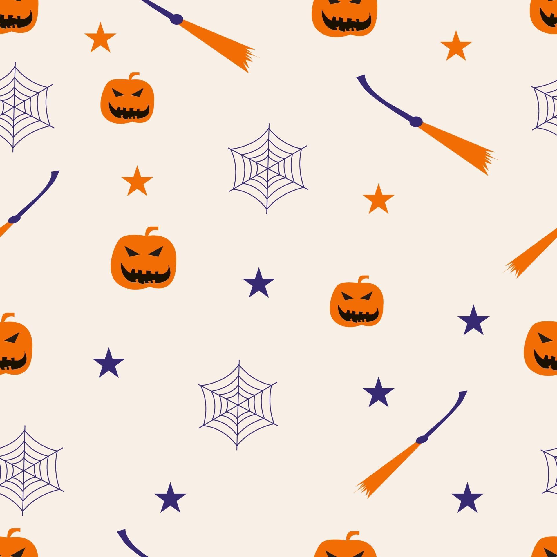 Halloween Seamless Pattern with cute, funny, sweet characters, 3254521 ...