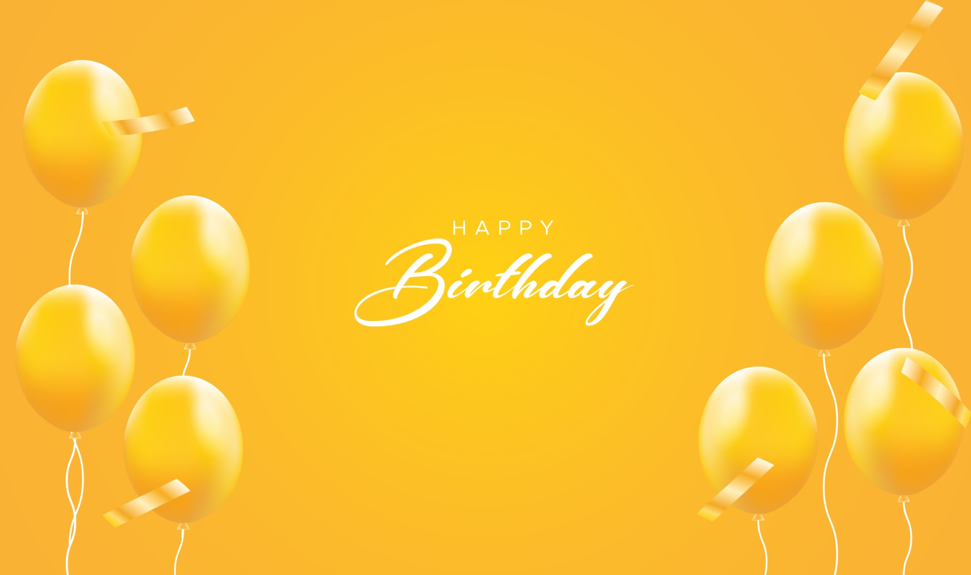 Yellow happy birthday card 3254543 Vector Art at Vecteezy