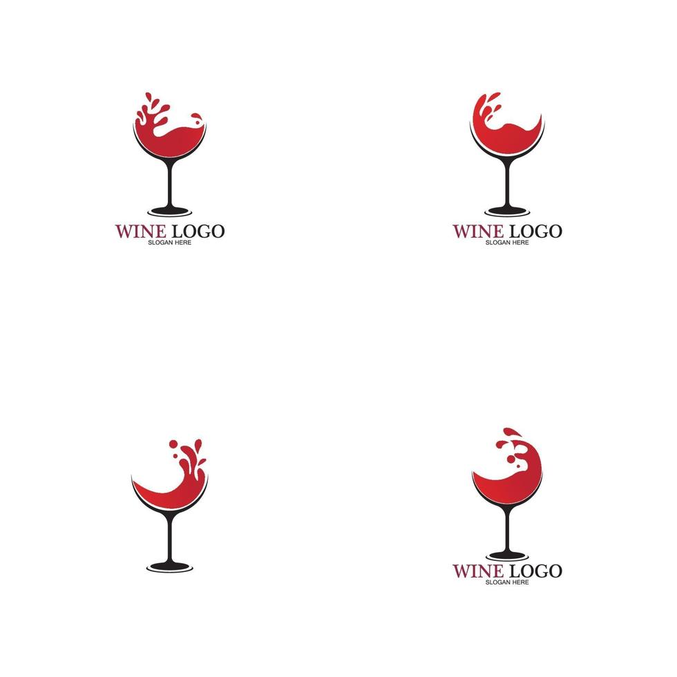 plantilla de diseño de logotipo de vino ilustración vectorial de icono-vector vector