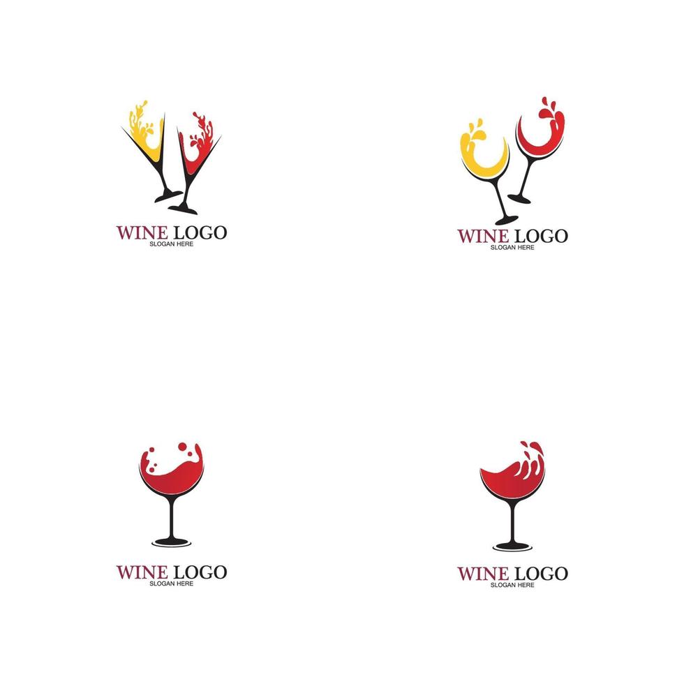 Wine logo design template.vector illustration of icon-vector vector