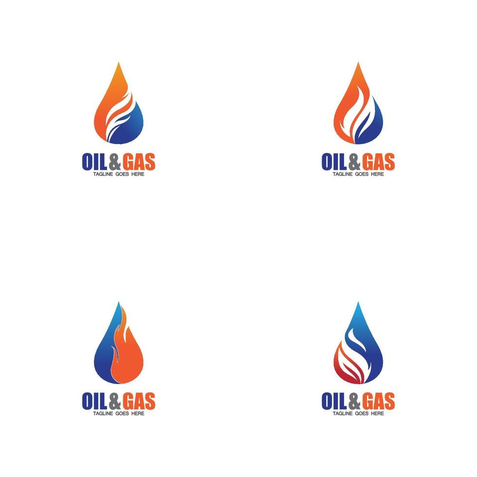 Oil and Gas logo design vector icon template