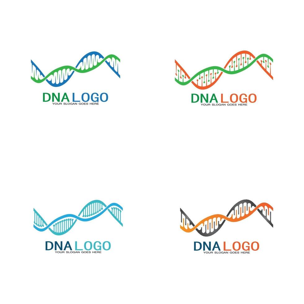 DNA vector logo design template