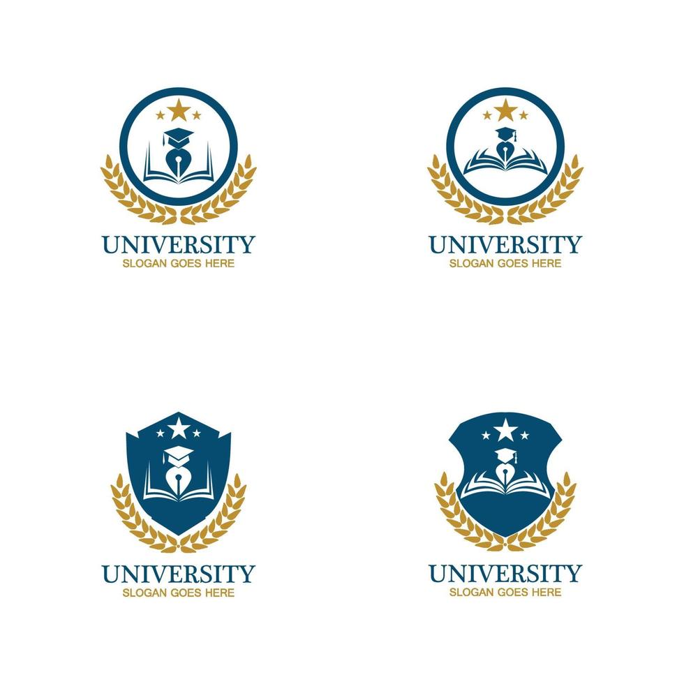 University, Academy, School and Course logo design template vector