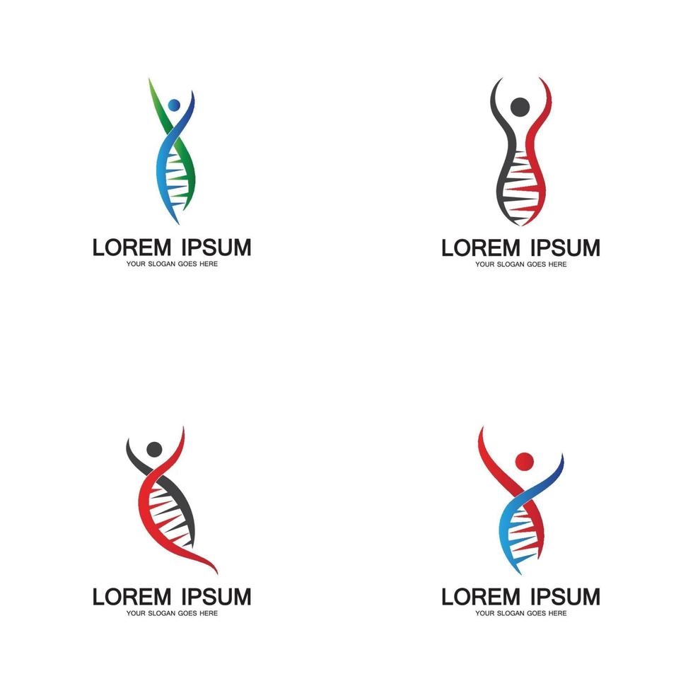 Human DNA logo icon design-vector vector