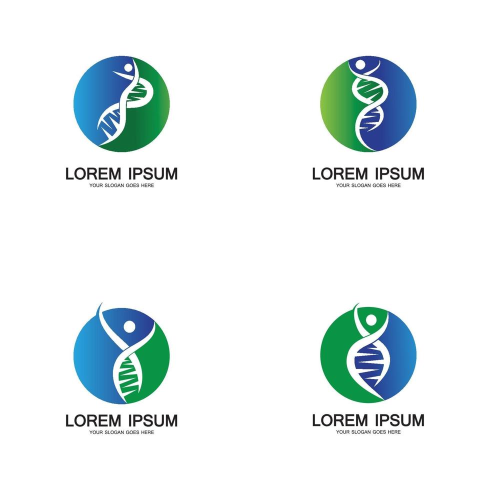 Human DNA logo icon design-vector vector