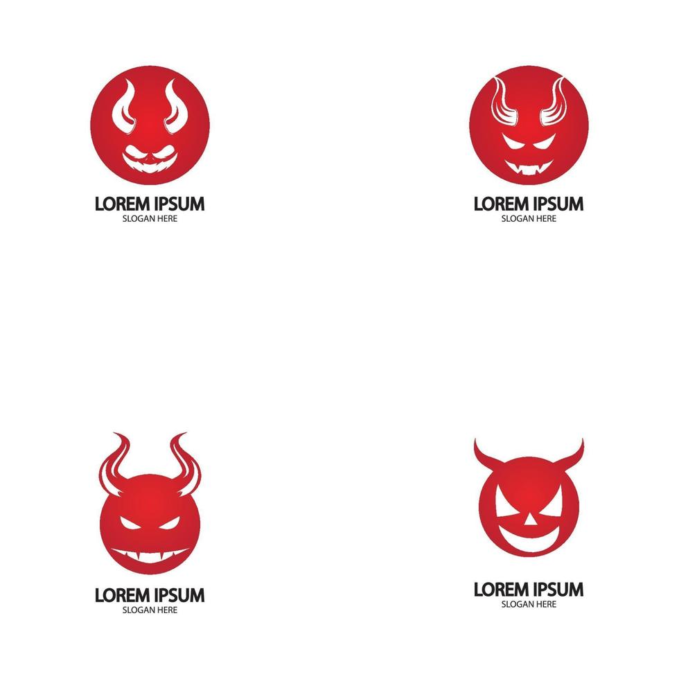 Devil logo vector icon template