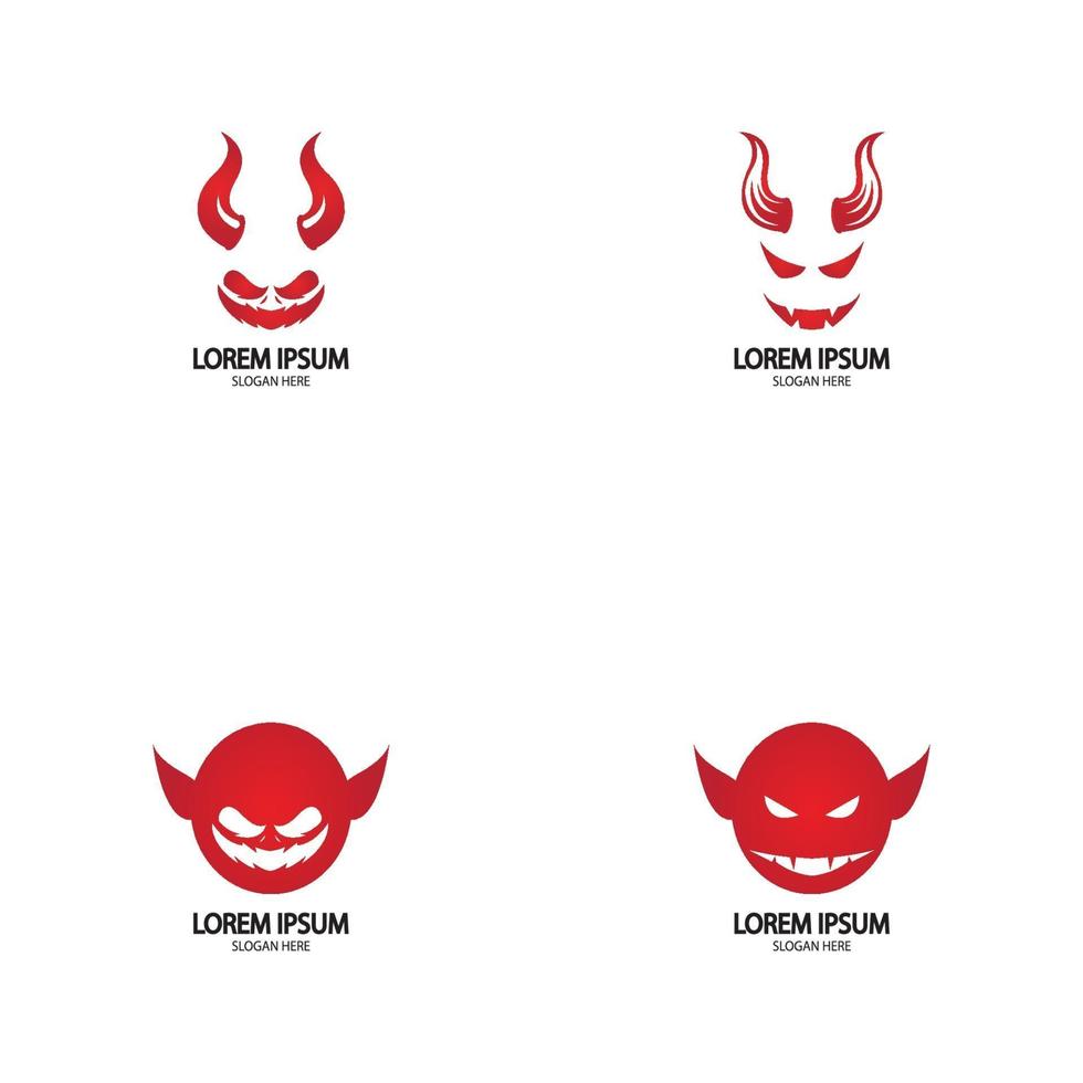 Devil logo vector icon template