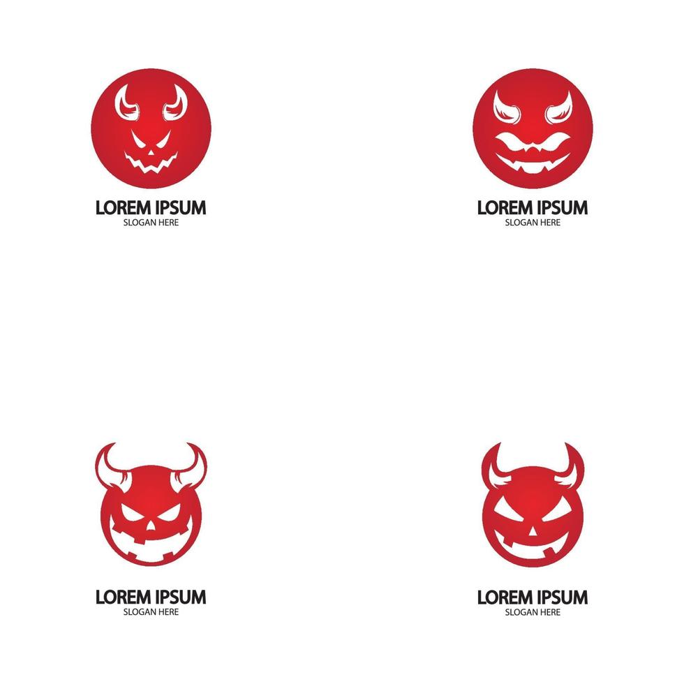 Devil logo vector icon template