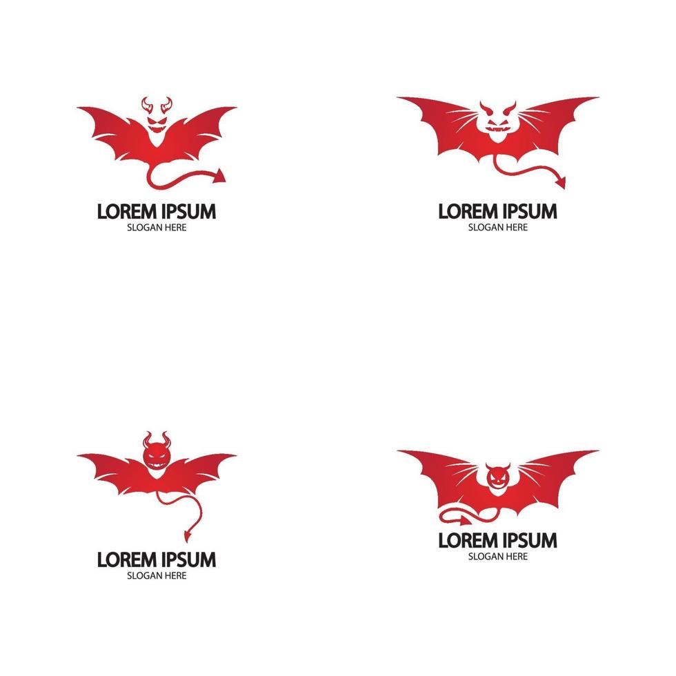 Devil logo vector icon template