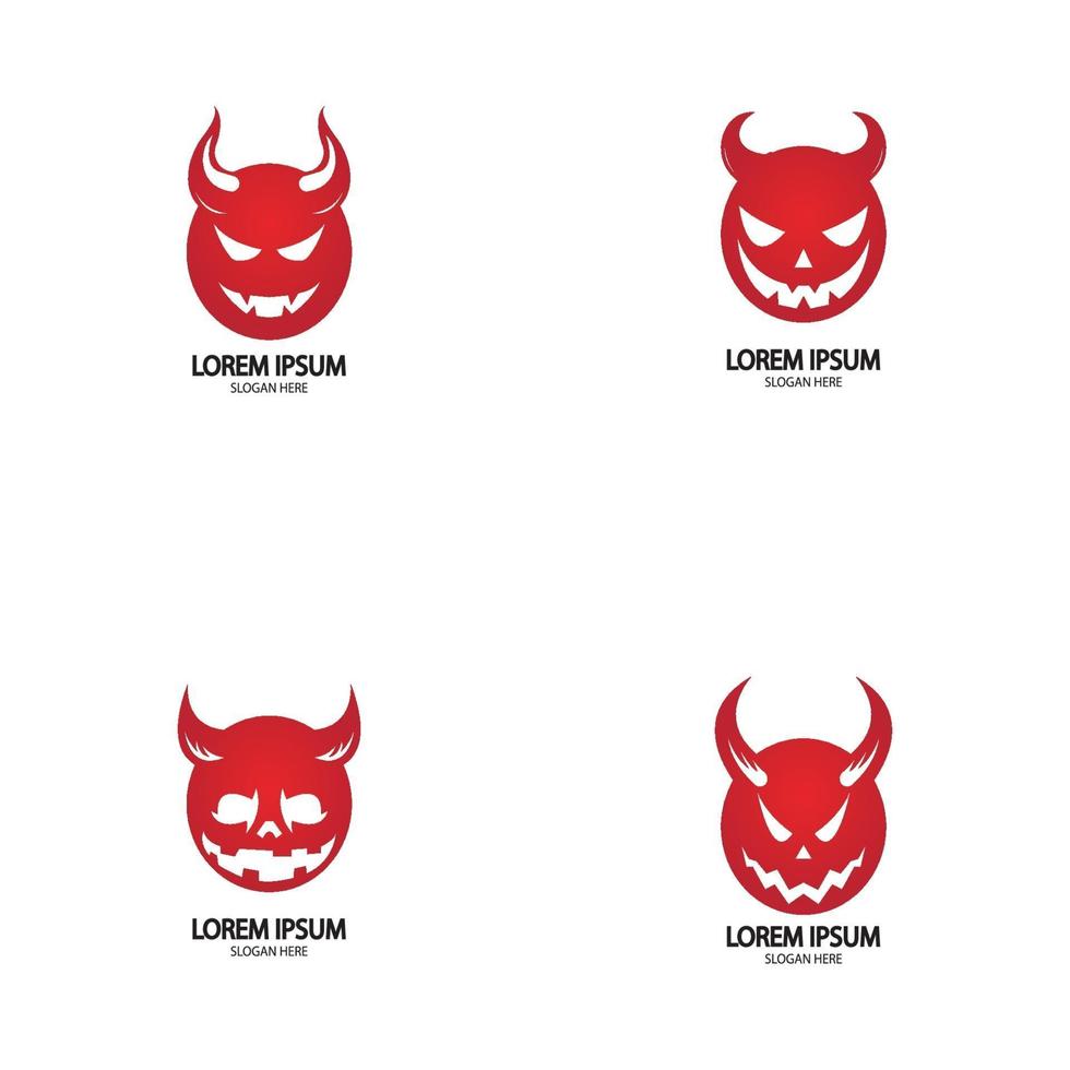 Devil logo vector icon template