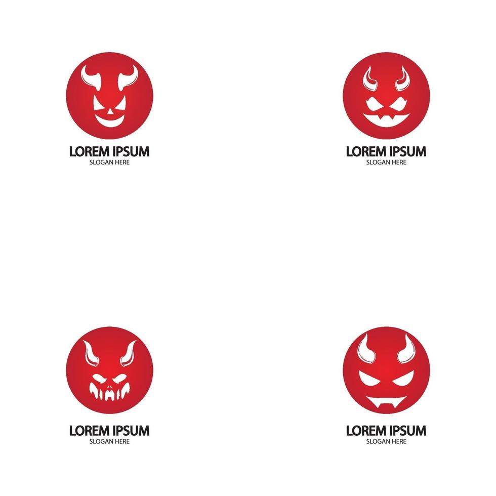 Devil logo vector icon template