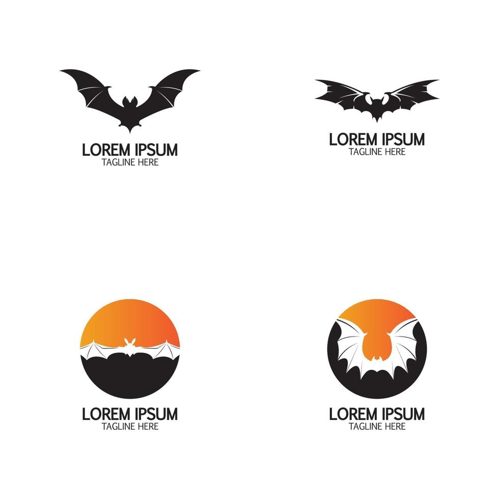 bat vector icon logo template