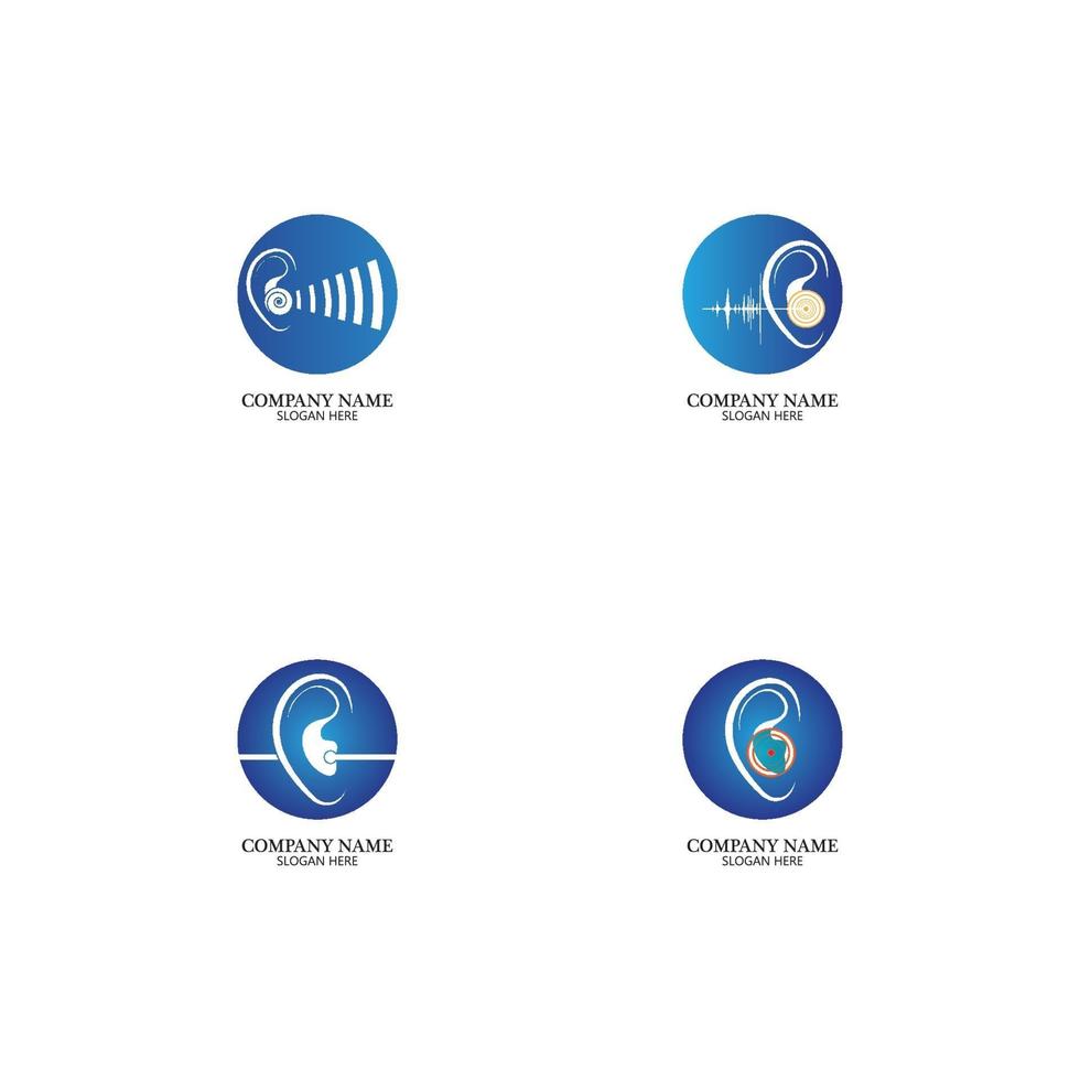 Hearing Logo Template vector