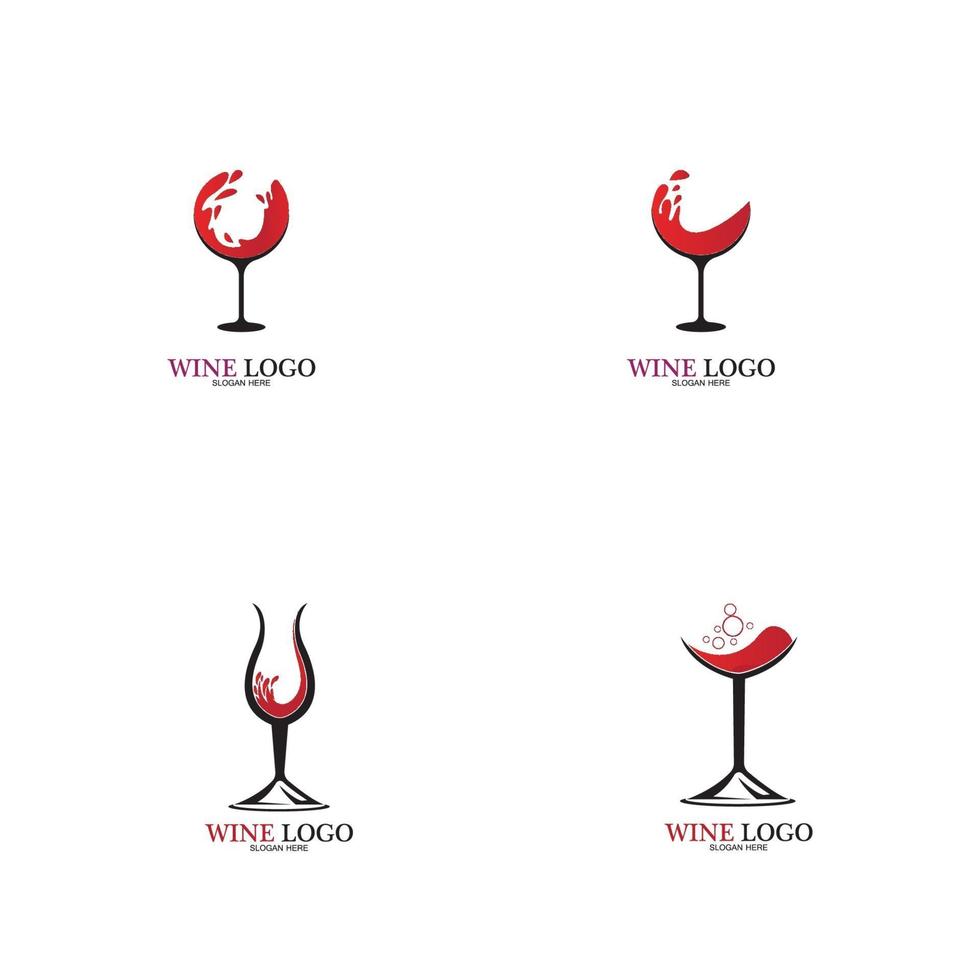 Wine logo design template.vector illustration of icon-vector vector