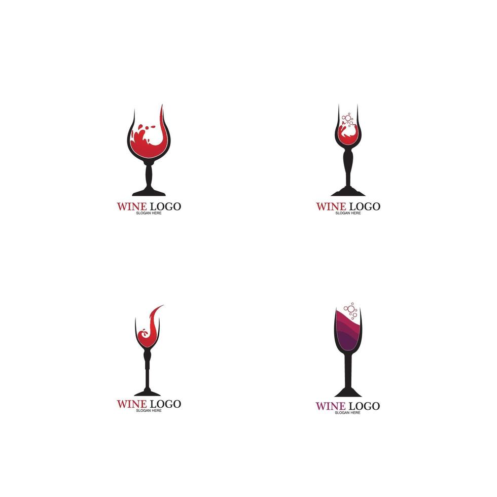 plantilla de diseño de logotipo de vino ilustración vectorial de icono-vector vector