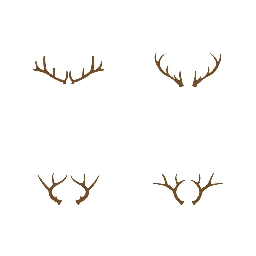 diseño de ilustración de plantilla de logotipo de astas de ciervo. vector