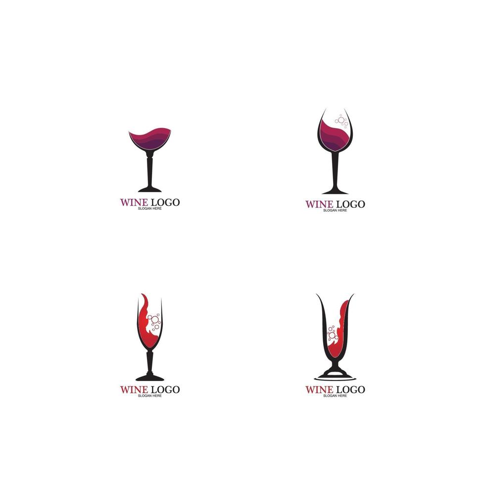 Wine logo design template.vector illustration of icon-vector vector