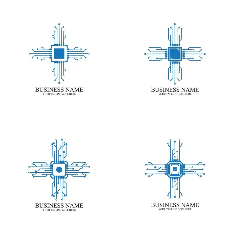 CPU processor line vector icon for websites and mobile flat design