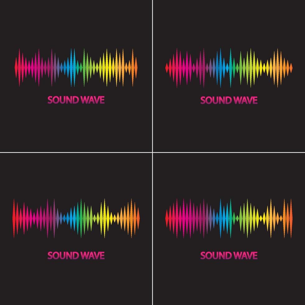 sound waves logo illustration design vector