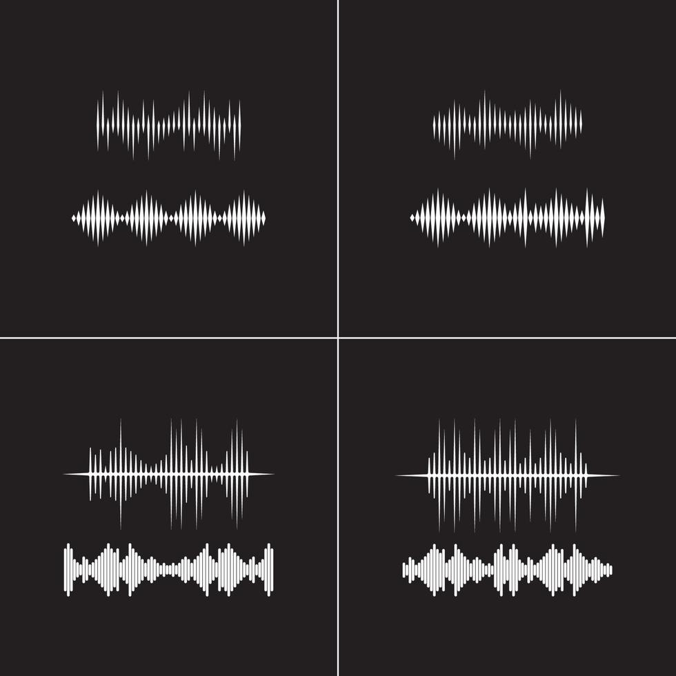 Sound waves vector illustration