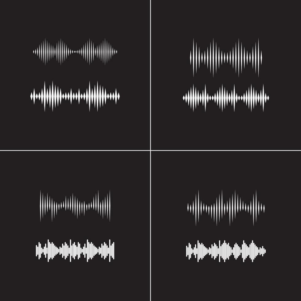 Sound waves vector illustration