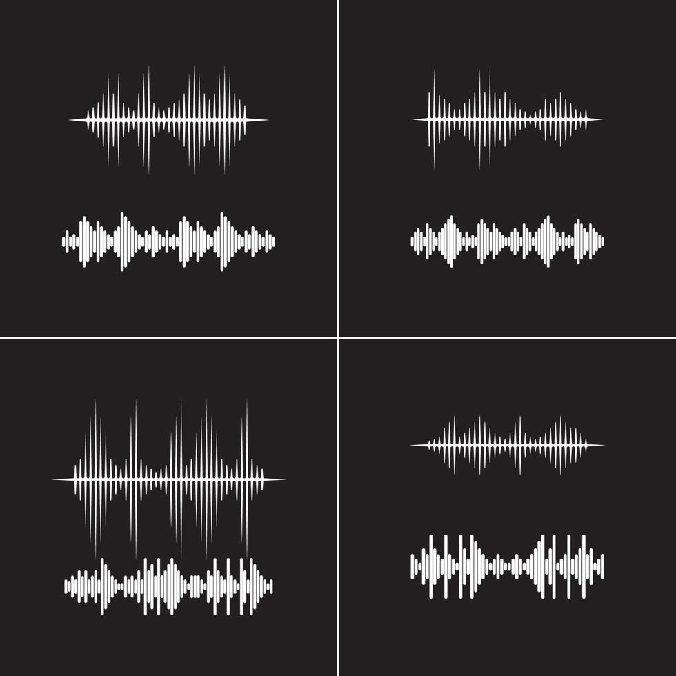 Sound waves vector illustration