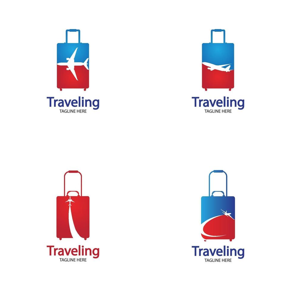 Travel logo, holidays, tourism, business trip company logo design. vector
